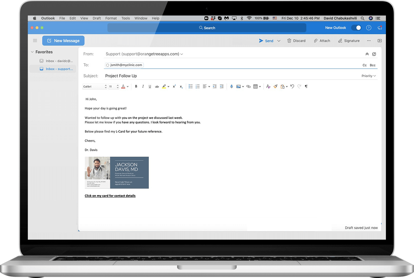 screenshot of L-Card Pro